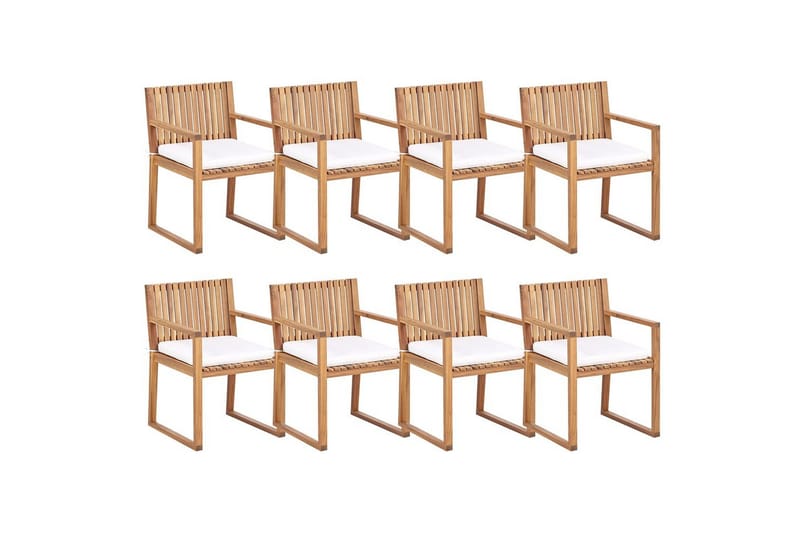 Havestol Sassari II, Lyst træ, hvid