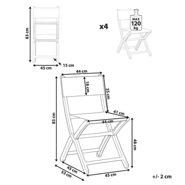 Havestol Talca 4-pak - Grå - Havemøbler - Balkon - Balkonmøbler - Altanstole