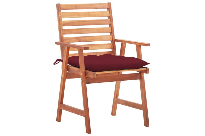 Havestole 2 Stk. Med Hynder massivt Akacietræ - Brun - Havemøbler - Balkon - Balkonmøbler - Altanstole