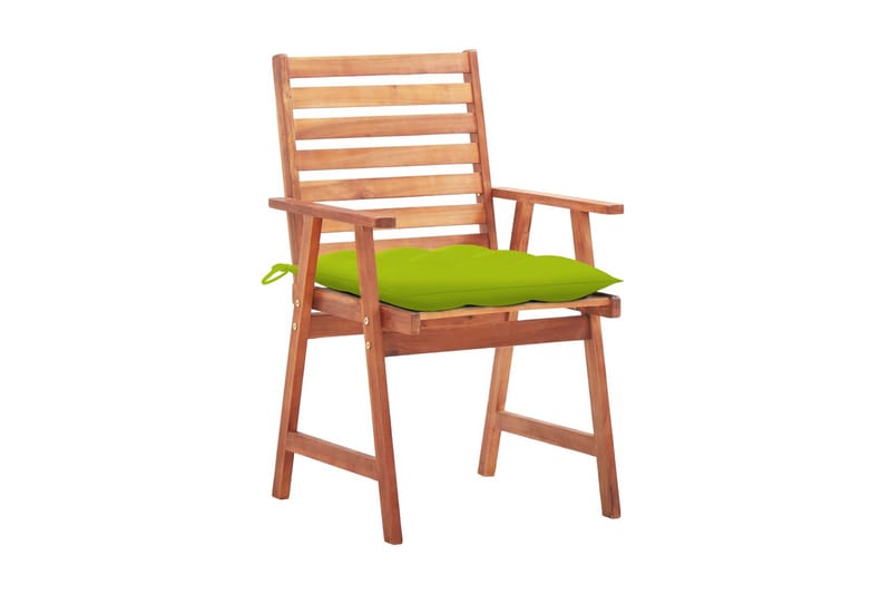 Havestole 2 Stk. Med Hynder massivt Akacietræ - Brun - Havemøbler - Balkon - Balkonmøbler - Altanstole