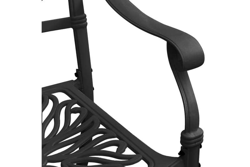 Havestole 2 Stk. Støbt Aluminium Sort - Sort - Havemøbler - Balkon - Balkonmøbler - Altanstole