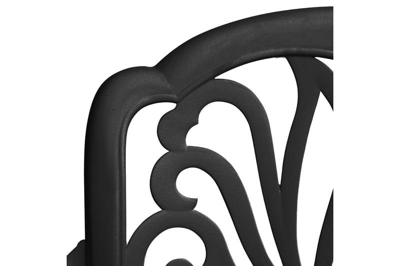 Havestole 2 Stk. Støbt Aluminium Sort - Sort - Havemøbler - Balkon - Balkonmøbler - Altanstole