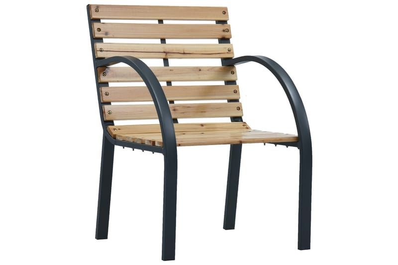 Havestole 2 Stk. Træ Sort - Brun - Spisebordsstole udendørs - Altanstole