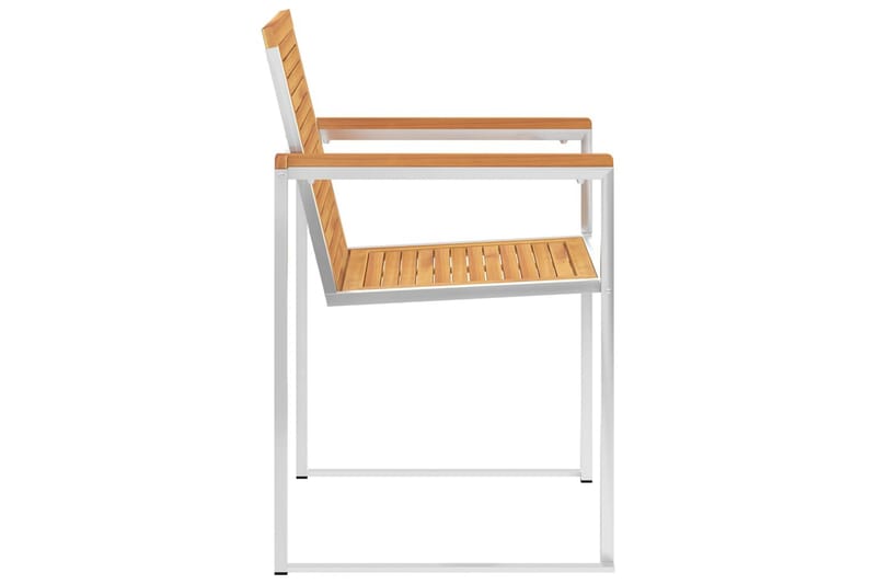 havestole 4 stk. med hynder massivt teaktræ - Brun - Havemøbler - Balkon - Balkonmøbler - Altanstole