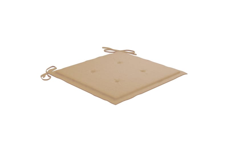 havestole 6 stk. med hynder massivt akacietræ - Beige - Havemøbler - Balkon - Balkonmøbler - Altanstole