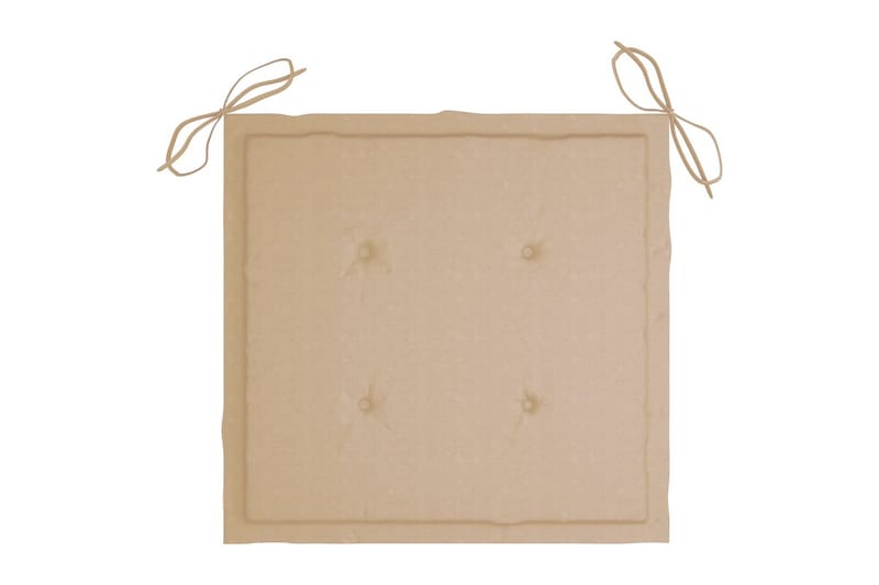 havestole 6 stk. med hynder massivt akacietræ - Beige - Havemøbler - Balkon - Balkonmøbler - Altanstole