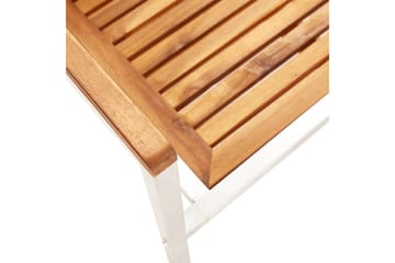 havestole 6 stk. med hynder massivt akacietræ - Beige - Havemøbler - Balkon - Balkonmøbler - Altanstole