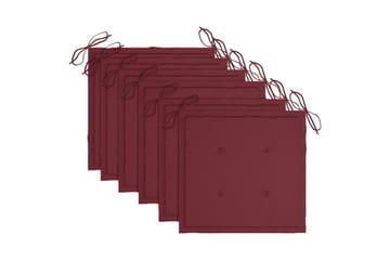 havestole 6 stk. med hynder massivt teaktræ - Brun - Havemøbler - Balkon - Balkonmøbler - Altanstole