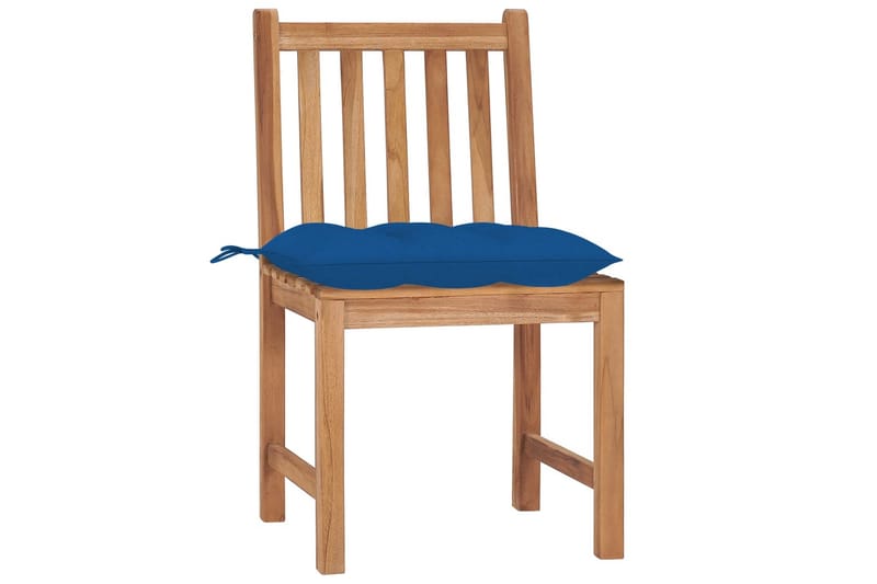 havestole 6 stk. med hynder massivt teaktræ - Brun - Havemøbler - Balkon - Balkonmøbler - Altanstole