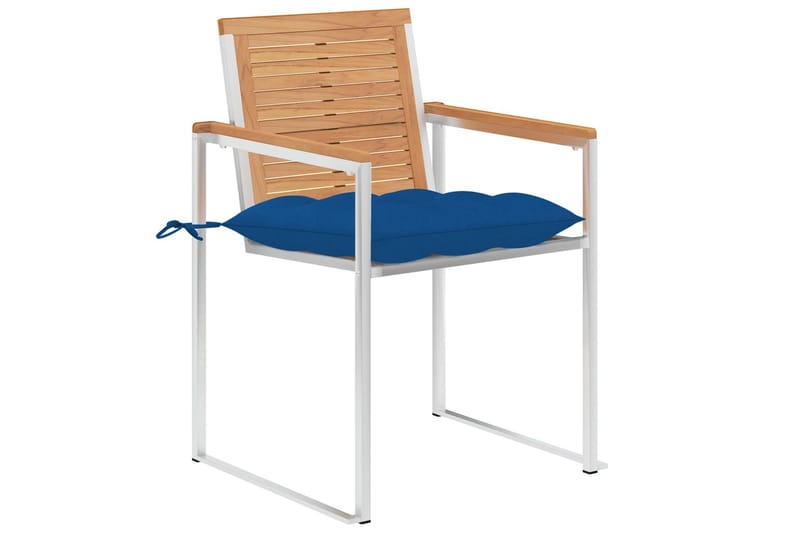 havestole 6 stk. med hynder massivt teaktræ - Brun - Havemøbler - Balkon - Balkonmøbler - Altanstole