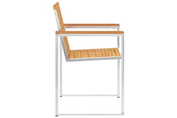 havestole 6 stk. med hynder massivt teaktræ - Brun - Havemøbler - Balkon - Balkonmøbler - Altanstole