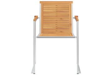 havestole 6 stk. med hynder massivt teaktræ - Brun - Havemøbler - Balkon - Balkonmøbler - Altanstole