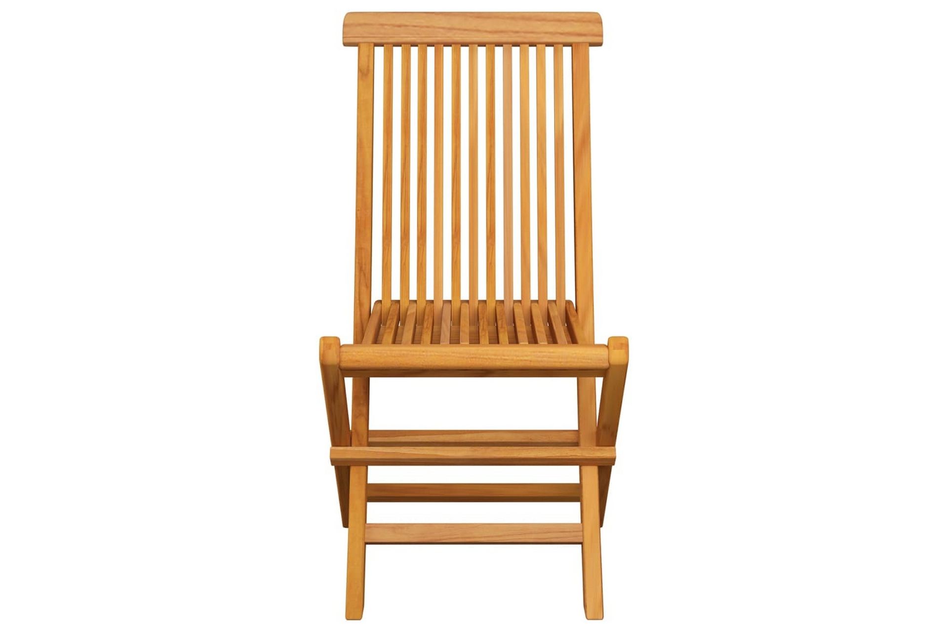 havestole m. rødternede hynder 8 stk. massivt teaktræ - Brun - Havemøbler - Balkon - Balkonmøbler - Altanstole