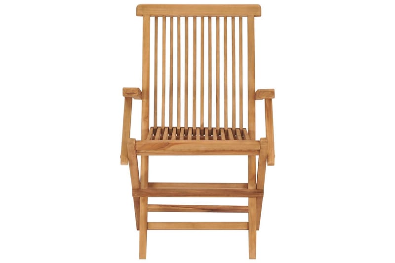 havestole med røde hynder 8 stk. massivt teaktræ - Brun - Havemøbler - Balkon - Balkonmøbler - Altanstole