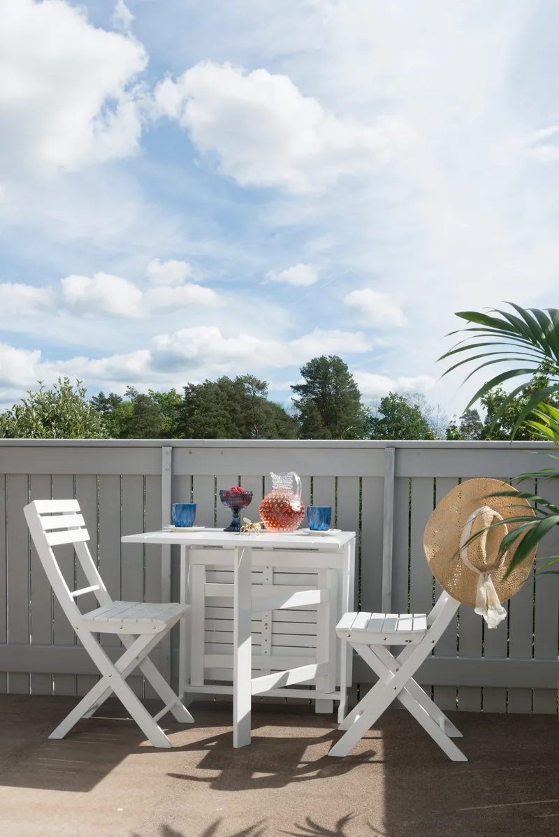 Hillerstorp Åre Klapstol 2-pak - Hvid - Havemøbler - Balkon - Balkonmøbler - Altanstole