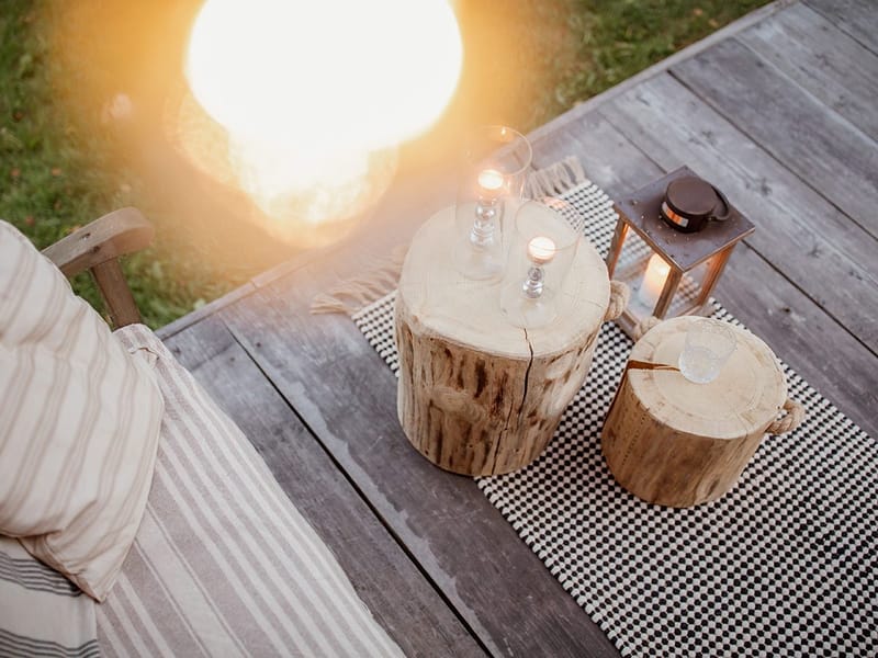 Hillerstorp EcoFurn Stubbe Pölkky 60 cm Ø25-35 cm - Natur - Havemøbler - Balkon - Balkonmøbler - Altanstole