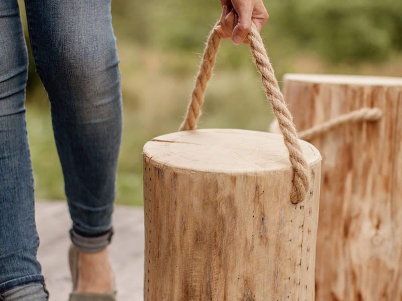 Hillerstorp EcoFurn Stubbe Pölkky 60 cm Ø25-35 cm - Natur - Havemøbler - Balkon - Balkonmøbler - Altanstole