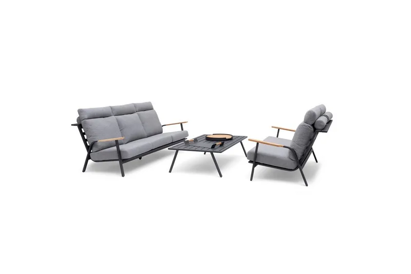 Hillerstorp Kungshult Udebord 81 x 140 cm Grå - Havemøbler - Balkon - Balkonmøbler - Altanborde