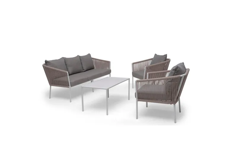 Hillerstorp Lersund Sofagruppe Udendørs Hvid/Beige, Hvid/Beige