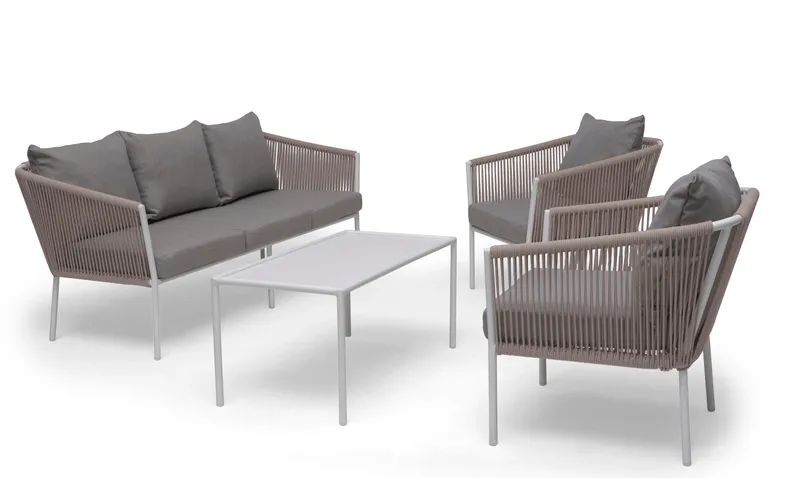 Hillerstorp Lersund Sofagruppe Udendørs Hvid/Beige, Hvid/Beige