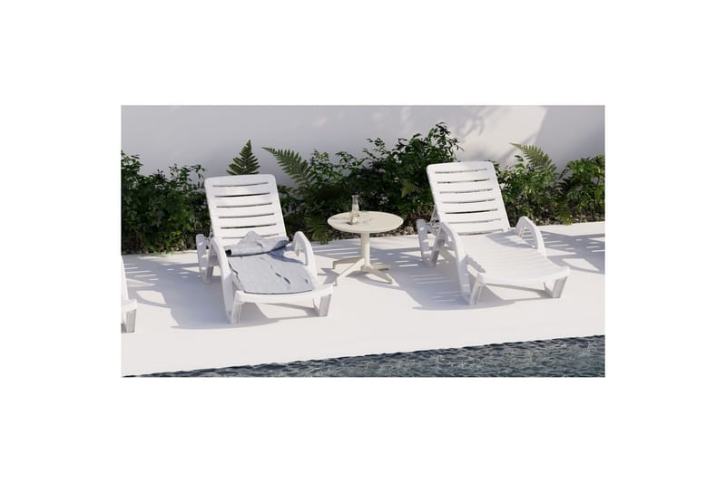 Indumati Sidebord Utomhus 60 cm - Beige - Havemøbler - Balkon - Balkonmøbler - Altanborde