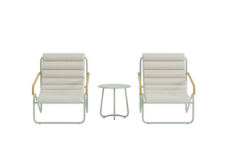 Ithaka loungegruppe udendørs - Grøn - Havemøbler - Balkon - Balkonmøbler - Altansæt