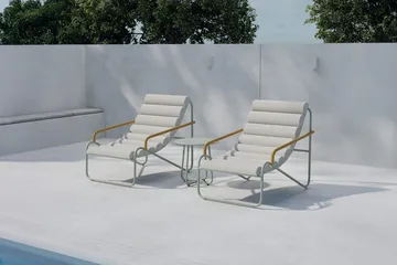 Ithaka loungegruppe udendørs - Grøn - Havemøbler - Balkon - Balkonmøbler - Altansæt