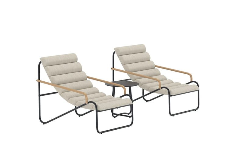 Ithaka loungegruppe udendørs - Sort - Havemøbler - Balkon - Balkonmøbler - Altansæt