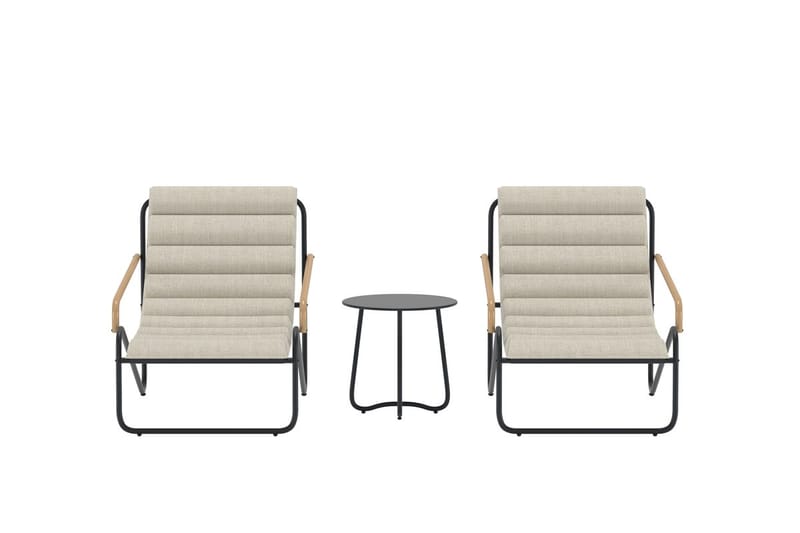 Ithaka loungegruppe udendørs - Sort - Havemøbler - Balkon - Balkonmøbler - Altansæt