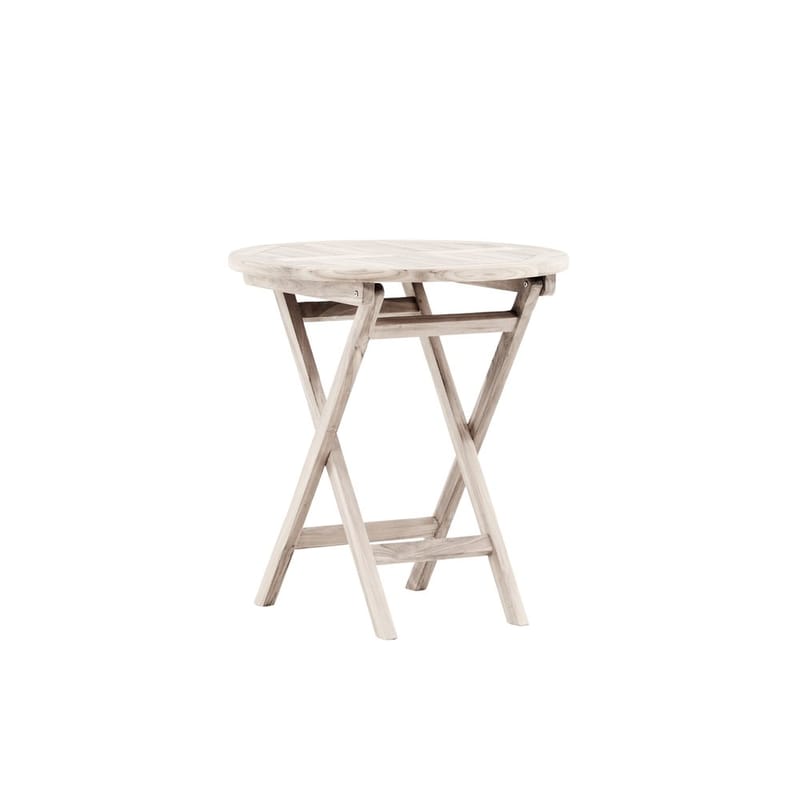 Kenya Cafébord 70 cm - Hvidvasket - Havemøbler - Balkon - Balkonmøbler - Altanborde