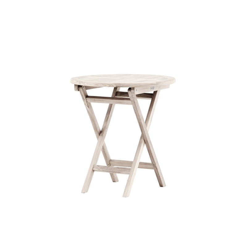 Kenya Cafébord 70 cm - Hvidvasket - Havemøbler - Balkon - Balkonmøbler - Altanborde