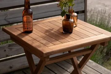 Kenya cafébord 70 cm udendørs - Mørk natur - Havemøbler - Balkon - Balkonmøbler - Altanborde