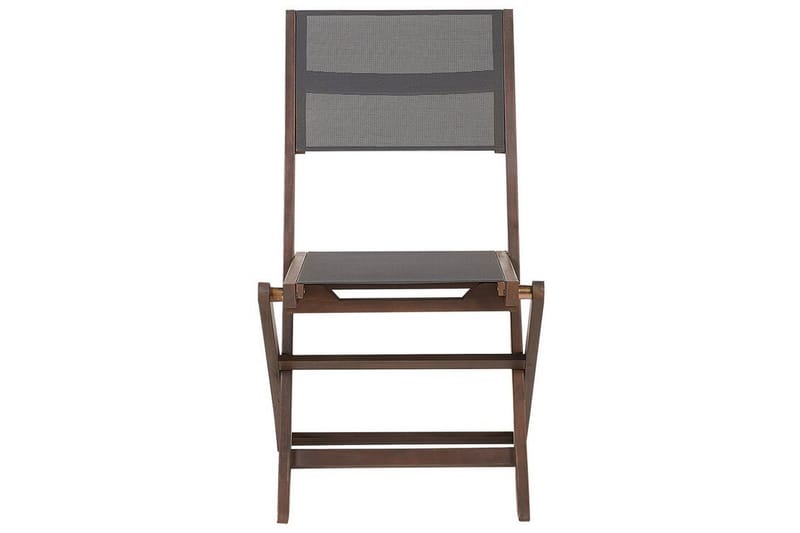 Kettelle Klapstol Udendørs 57x50x90 cm 2 stk - Mørkebrun/Grå - Havemøbler - Balkon - Balkonmøbler - Altanstole