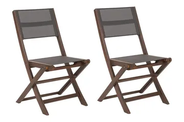 Kettelle Klapstol Udendørs 57x50x90 cm - Mørkebrun/Grå - Havemøbler - Balkon - Balkonmøbler - Altanstole