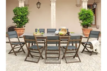 Kettelle Klapstol Udendørs 57x50x90 cm - Mørkebrun/Grå - Havemøbler - Balkon - Balkonmøbler - Altanstole