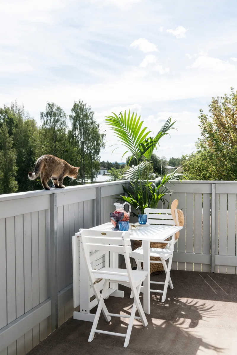 Klapbord Hillerstorp Åre 70 x 16/76/136 cm - Hvid - Havem øbler - Balkon - Balkonmøbler - Altanborde