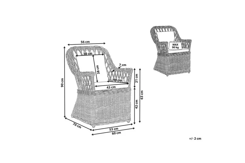 Lænestol Maros - Havemøbler - Balkon - Balkonmøbler - Altanstole