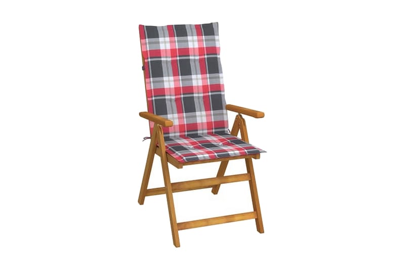 lænestole til haven 4 stk. med hynder massivt akacietræ - Spisebordsstole udendørs - Altanstole