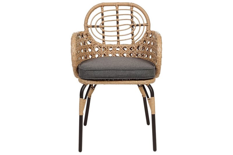 Leamington Armstol 6 stk - Natur/Beige/Grå/Sort - Havemøbler - Balkon - Balkonmøbler - Altanstole