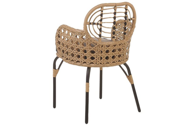 Leamington Armstol 6 stk - Natur/Beige/Grå/Sort - Havemøbler - Balkon - Balkonmøbler - Altanstole