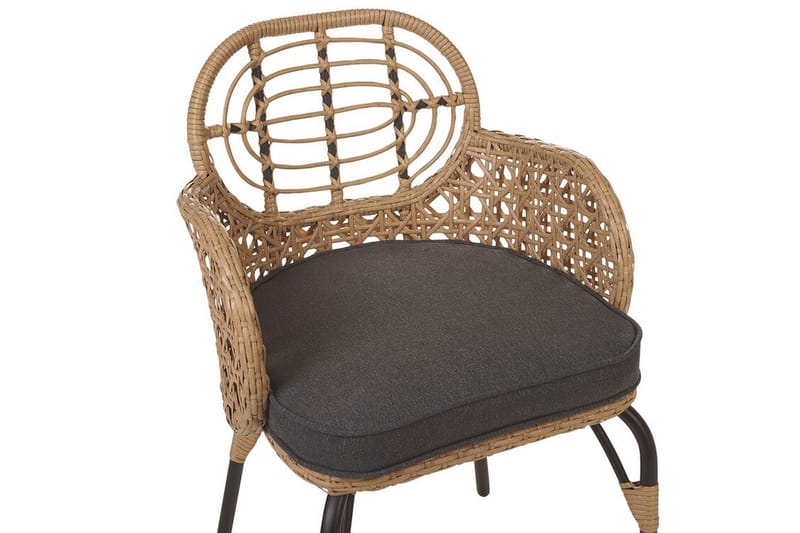 Leamington Armstol 6 stk - Natur/Beige/Grå/Sort - Havemøbler - Balkon - Balkonmøbler - Altanstole