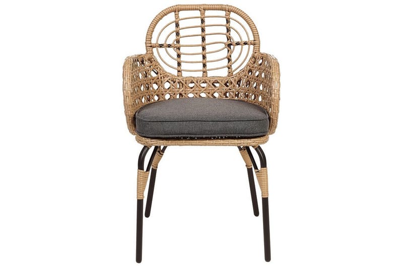 Leamington Armstol - Natur/Beige/Grå/Sort - Havemøbler - Balkon - Balkonmøbler - Altanstole