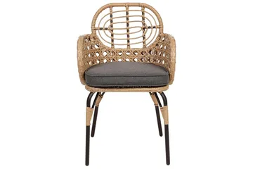 Leamington Armstol - Natur/Beige/Grå/Sort - Havemøbler - Balkon - Balkonmøbler - Altanstole
