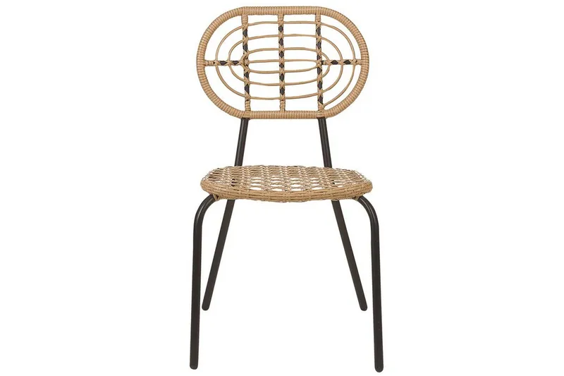 Leamington Spisestol Udendørs - Natur/Beige/Sort - Havemøbler - Balkon - Balkonmøbler - Altanstole