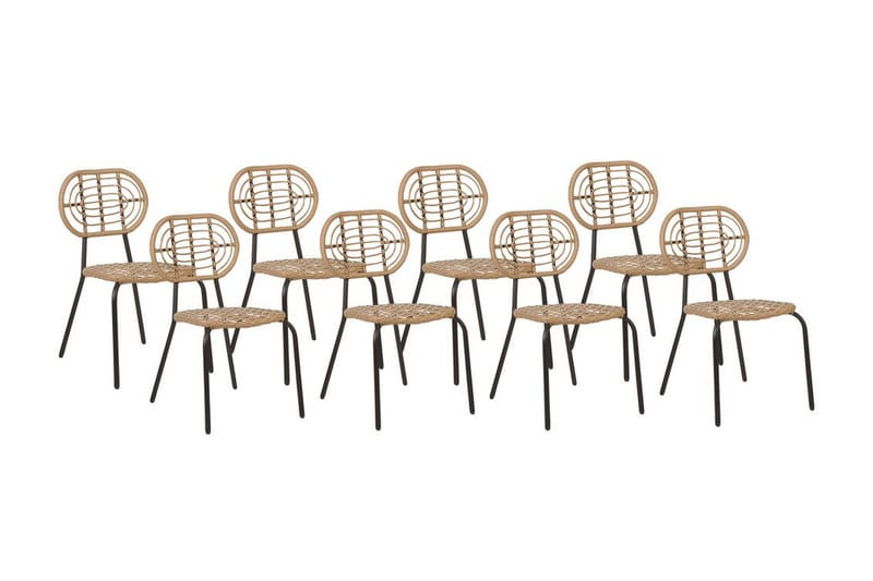 Leamington Spisestol Udendørs - Natur/Beige/Sort - Havemøbler - Balkon - Balkonmøbler - Altanstole