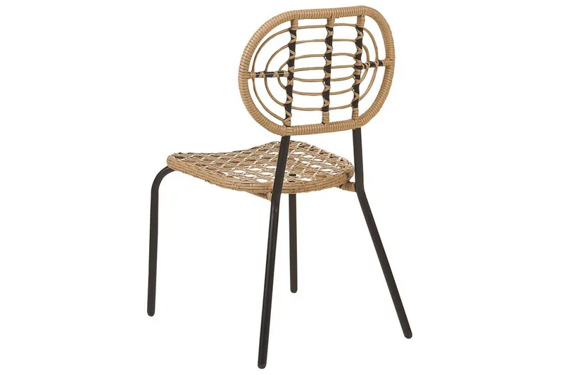 Leamington Spisestol Udendørs - Natur/Beige/Sort - Havemøbler - Balkon - Balkonmøbler - Altanstole