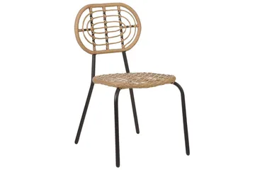 Leamington Spisestol Udendørs - Natur/Beige/Sort - Havemøbler - Balkon - Balkonmøbler - Altanstole