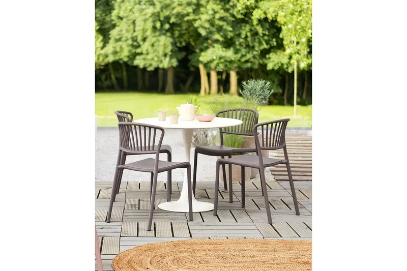 Leverano Spisestol Udendørs - Beige - Havemøbler - Balkon - Balkonmøbler - Altanstole