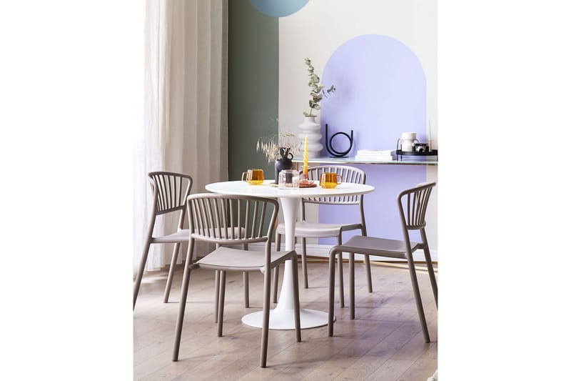 Leverano Spisestol Udendørs - Beige - Havemøbler - Balkon - Balkonmøbler - Altanstole