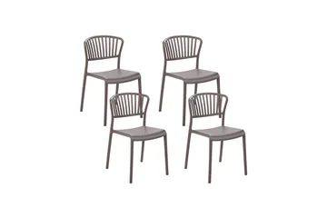 Leverano Spisestol Udendørs - Beige - Havemøbler - Balkon - Balkonmøbler - Altanstole